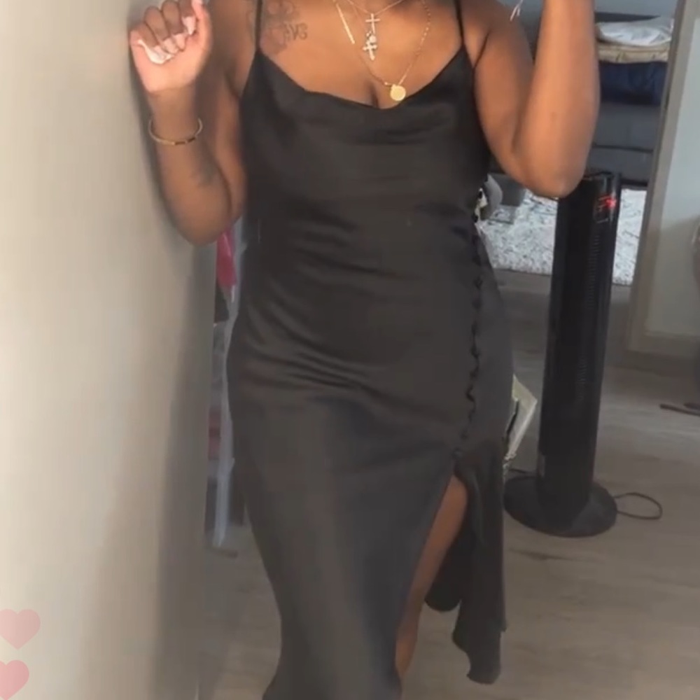 Zara black slip dress size M excellent condition